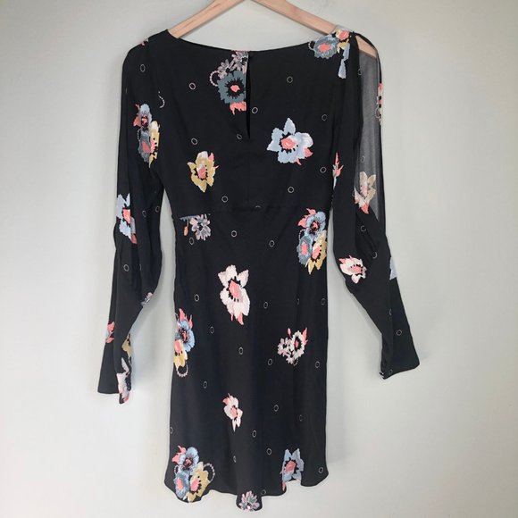 Blogger Favorite Free People Mod Retro Sunshadows Floral Mini Dress 60s 70s - 2 - Picture 11 of 14